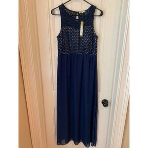 GIANNI BINI WOMENS MAXI LONG ROCHELLE DRESS SIZE M SLEEVELESS